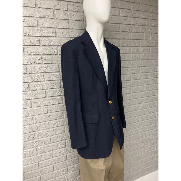 Haggar Clothing Co. Men Navy Sport Blazer Size 42L - Picture 4 of 13